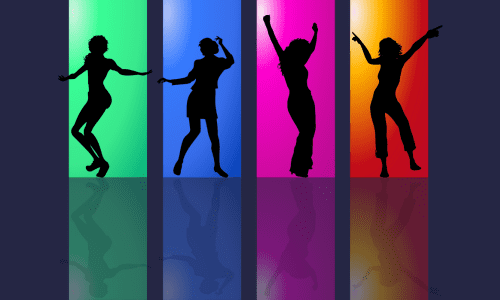 ４人の女性ヒップホップのダンサー