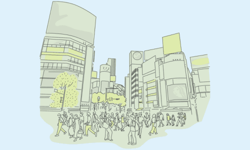 渋谷系
交差点の風景