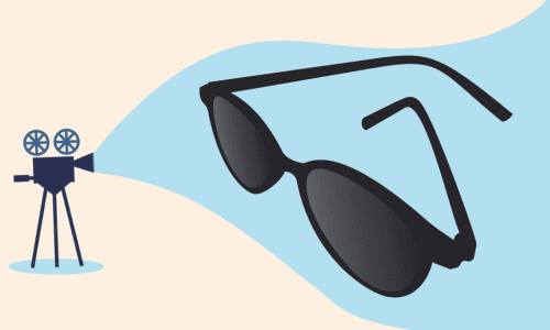 女性用の黒のサングラス