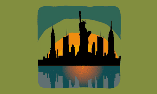 ニューヨーク、マンハッタンの遠景