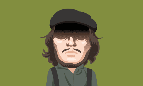 髭を生やした男のイラスト