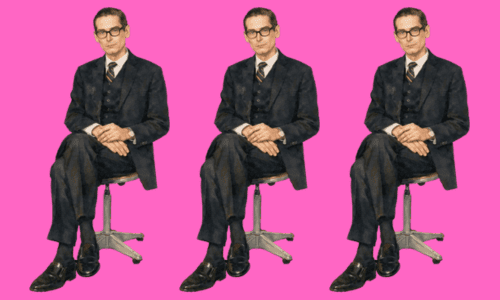 3人のビル・エヴァンス(背景 : ピンク)