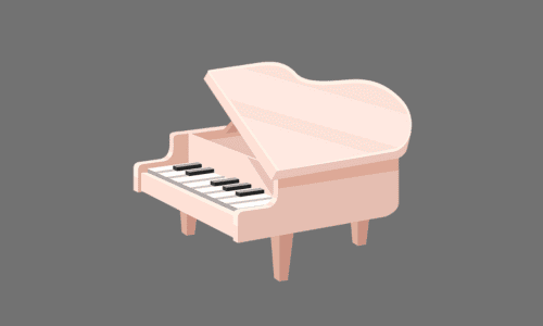 ピンクのトイピアノ