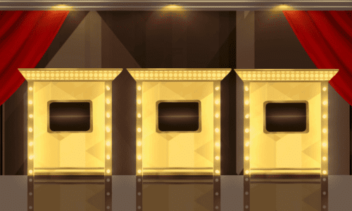 クイズ番組の回答者席