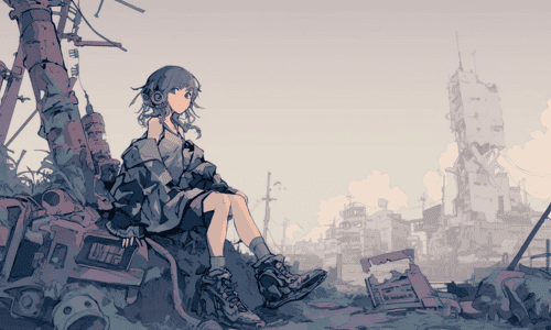 世紀末の風景(少女)